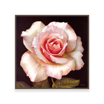 鄉村花卉粉色玫瑰 | 手繪油畫