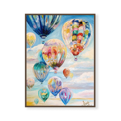 熱氣球 | 手繪油畫